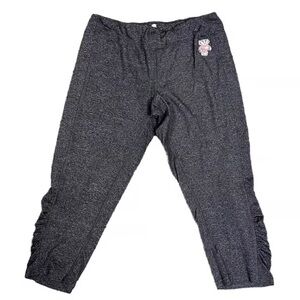 Colosseum Womens Wisconsin Crop Capri Pants Legging Badgers Ruched Gray Small